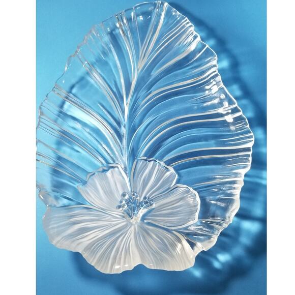 Vintage crystal Mikasa German serving platter (5.1278) - Picture 2 of 4